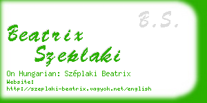 beatrix szeplaki business card